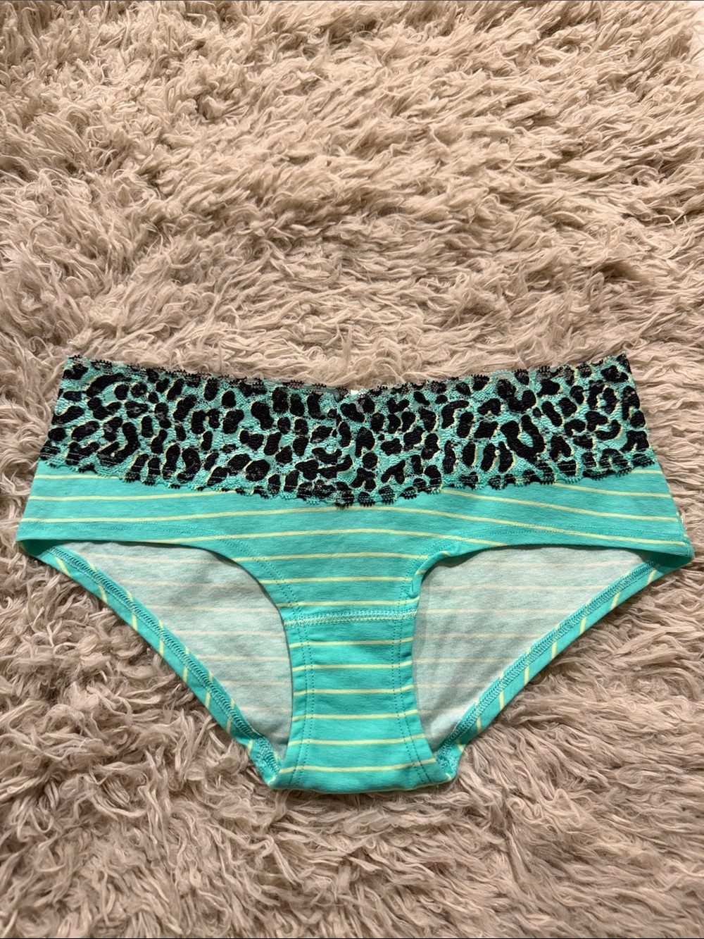 NWT VTG Y2K Victoria's Secret PINK Extra Low Rise Hipster Stripes Animal Print S